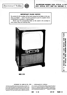 Silvertone 2170 Ch= 100.210, -1, -3; Sears, Roebuck & Co. (ID = 3176214) Television