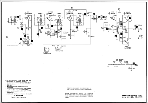 Silvertone 2204 - 6 Transistor Ch= 132.62901 Order=57G 2204; Sears, Roebuck & Co. (ID = 1680753) Radio