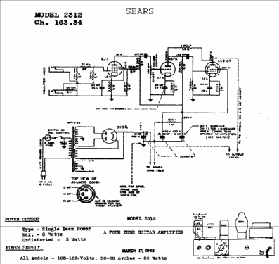 Silvertone 2312 Ch= 163.34; Sears, Roebuck & Co. (ID = 692649) Ampl/Mixer
