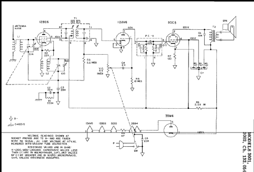 Silvertone 3002 Ch= 132.054 Order=57D 03002; Sears, Roebuck & Co. (ID = 216762) Radio