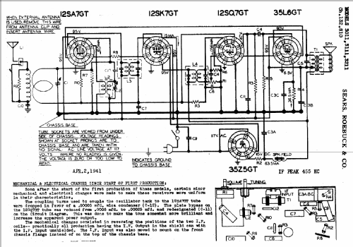 Silvertone Order= 57H 3011 Ch= 132.810; Sears, Roebuck & Co. (ID = 652605) Radio
