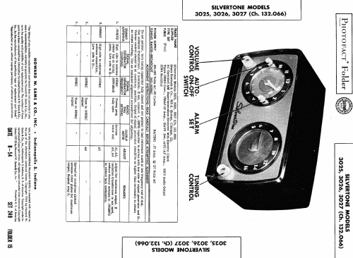 Silvertone 3027 Ch= 132.066 Order=57D 03027; Sears, Roebuck & Co. (ID = 448252) Radio