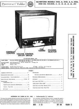 Silvertone 3145 Ch= 132.024, -5, -6; Sears, Roebuck & Co. (ID = 3149740) Televisión