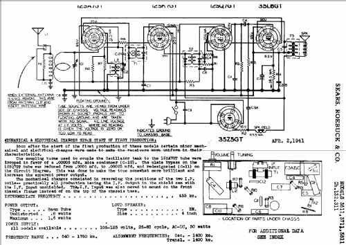 Silvertone 3711 Ch= 132.811; Sears, Roebuck & Co. (ID = 674567) Radio