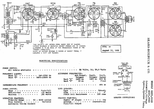 Silvertone Order= 57DM 4449; Sears, Roebuck & Co. (ID = 635327) Radio