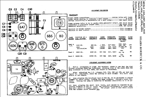 Silvertone 4464 Order= 57D 4464 Ch= 100.150; Sears, Roebuck & Co. (ID = 630904) Radio