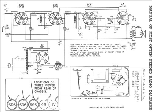 Silvertone 4505 Streamliner Order= 57F 4505 Ch= 101.393; Sears, Roebuck & Co. (ID = 246329) Radio