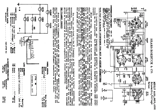 Silvertone 4598 ; Sears, Roebuck & Co. (ID = 636813) Radio