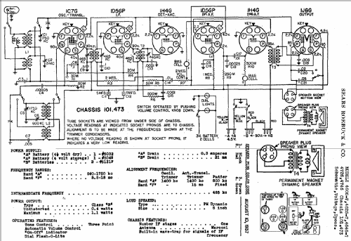 Silvertone 4626 Order= 57F 4626 or 57FM 4627 Ch= 101.473; Sears, Roebuck & Co. (ID = 641896) Radio