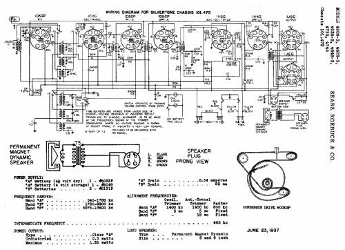 Silvertone Order= 4638 or 4639 Ch= 101.472; Sears, Roebuck & Co. (ID = 643302) Radio