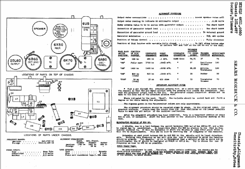 Silvertone 4660 Order= 57F 4660 Ch= 101.487; Sears, Roebuck & Co. (ID = 643237) Radio