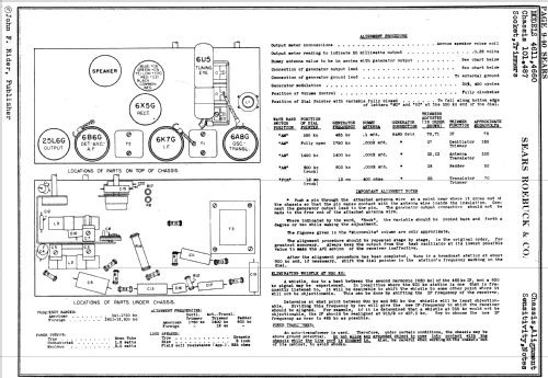 Silvertone 4660 Order= 57F 4660 Ch= 101.487; Sears, Roebuck & Co. (ID = 1279111) Radio