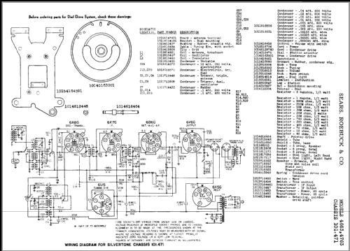 Silvertone Order= 57F 4663 Ch= 101.471; Sears, Roebuck & Co. (ID = 361074) Radio