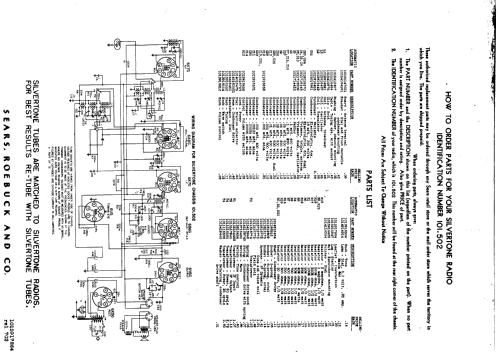 Silvertone 4684 Order= 57HM 4684 Ch= 101.502; Sears, Roebuck & Co. (ID = 282647) Radio