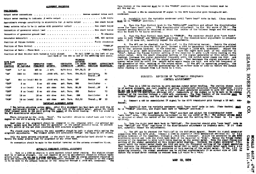 Silvertone Order= 57FM 4687 Ch= 101.484; Sears, Roebuck & Co. (ID = 644949) Radio