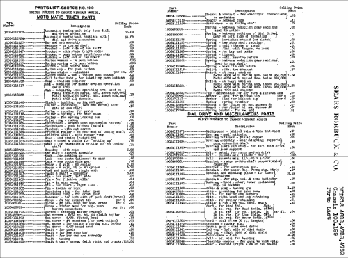 Silvertone Order= 57FM 4688 Ch= 100.159; Sears, Roebuck & Co. (ID = 644988) Radio