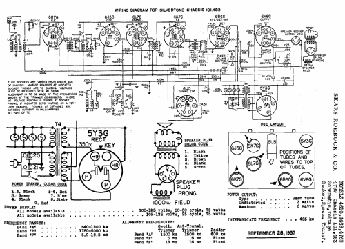 Silvertone 4769 Ch= 101.482; Sears, Roebuck & Co. (ID = 642765) Radio