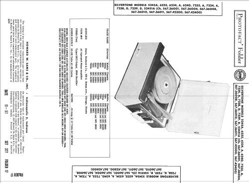 Silvertone 5245A Ch= 567.36001; Sears, Roebuck & Co. (ID = 2467556) Ton-Bild