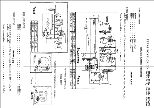 Silvertone Order= 57K 5828 Ch= 138.906; Sears, Roebuck & Co. (ID = 692215) R-Player