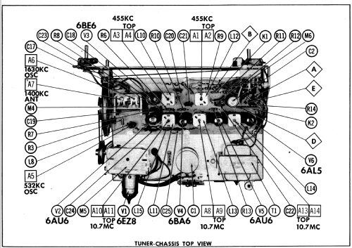 Silvertone 58 Ch= 528.53640 Ch= 528.59480 Order=57K 58L; Sears, Roebuck & Co. (ID = 551159) Radio