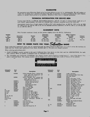 Silvertone 5 Ch= 132.881 Order=57K 05; Sears, Roebuck & Co. (ID = 2813780) Radio