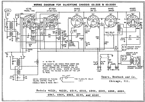 Silvertone 6014 Ch= 101.505; Sears, Roebuck & Co. (ID = 61366) Radio