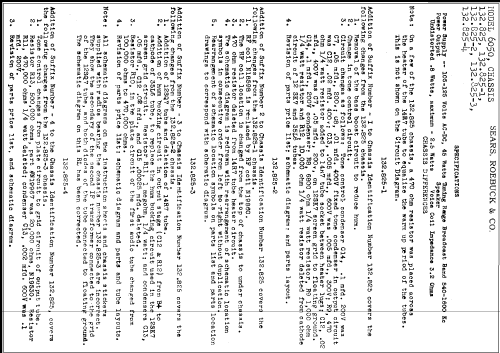 Silvertone 6050 Ch= 132.825-3; Sears, Roebuck & Co. (ID = 305625) Radio