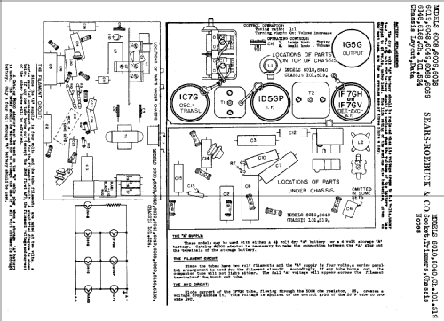 Silvertone Order= 57KM 6069 Ch= 101.524; Sears, Roebuck & Co. (ID = 646825) Radio