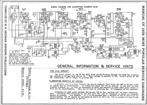 Silvertone 6136 Ch= 101.511; Sears, Roebuck & Co. (ID = 61362) Radio