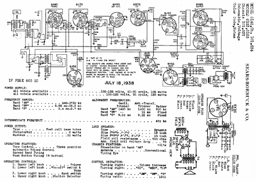 Silvertone 6140 Ch= 101.534; Sears, Roebuck & Co. (ID = 647402) Radio