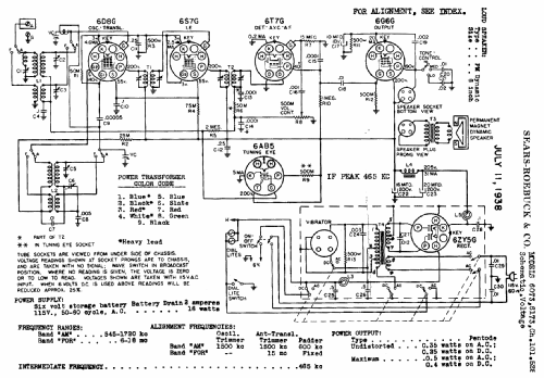 Silvertone 6173 Ch= 101.528; Sears, Roebuck & Co. (ID = 647583) Radio