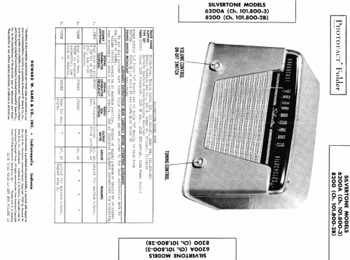 Silvertone 6200A Ch= 101.800-3; Sears, Roebuck & Co. (ID = 450150) Radio