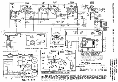 Silvertone 6214 Ch= 101.552 ; Sears, Roebuck & Co. (ID = 656139) Radio