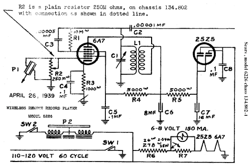 Silvertone 6226 Ch= 134.802; Sears, Roebuck & Co. (ID = 656144) R-Player