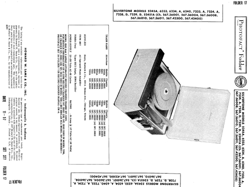 Silvertone 6234 Ch= 567.36004; Sears, Roebuck & Co. (ID = 535376) R-Player