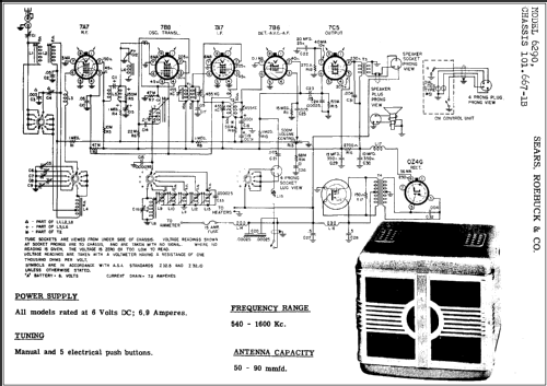 Silvertone 6290 Ch= 101.667-1B; Sears, Roebuck & Co. (ID = 306386) Car Radio