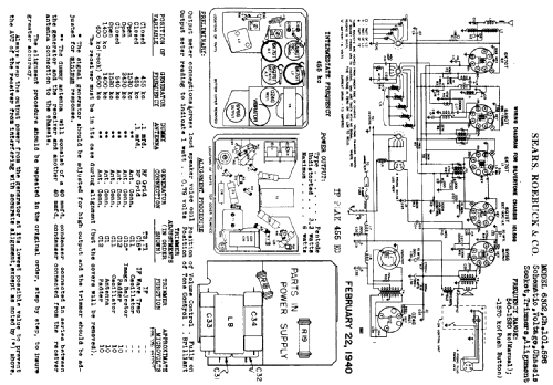 Silvertone 6302 Order= 57E 6302 Ch= 101.598; Sears, Roebuck & Co. (ID = 691174) Car Radio