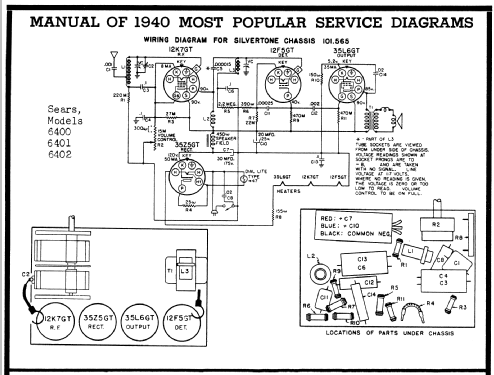 Silvertone Order= 57D 6400 Ch= 101.565; Sears, Roebuck & Co. (ID = 61219) Radio