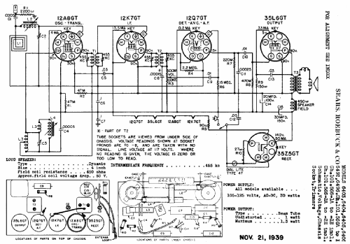 Silvertone 6405 Ch= 101.566 ; Sears, Roebuck & Co. (ID = 659505) Radio