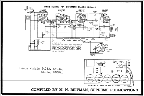 Silvertone 6406A Ch= 101.566-3; Sears, Roebuck & Co. (ID = 61227) Radio