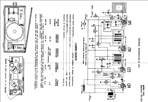 Silvertone 6641 Ch= 136.410; Sears, Roebuck & Co. (ID = 692602) Radio