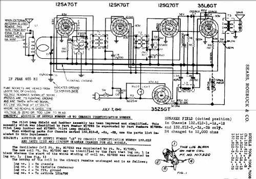 Silvertone 7004 Commentator Ch= 132.812-1 and -1A, -1B; Sears, Roebuck & Co. (ID = 662380) Radio