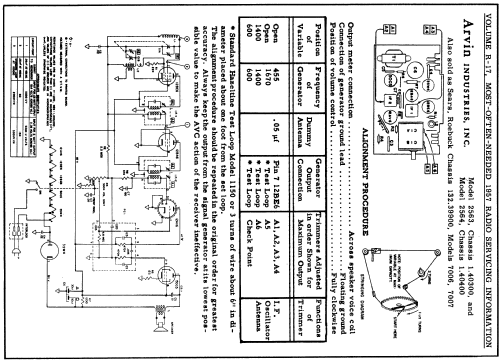 Silvertone 7007 Ch= 132.39900; Sears, Roebuck & Co. (ID = 129000) Radio
