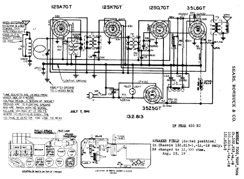 Silvertone 7007 Ch= 132.813-3; Sears, Roebuck & Co. (ID = 681334) Radio