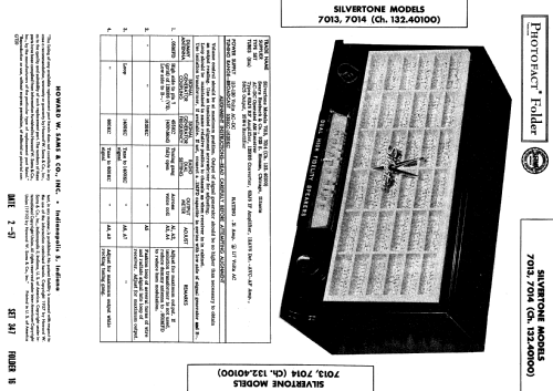 Silvertone Dual High Fidelity Speakers 7013 ; Sears, Roebuck & Co. (ID = 535498) Radio