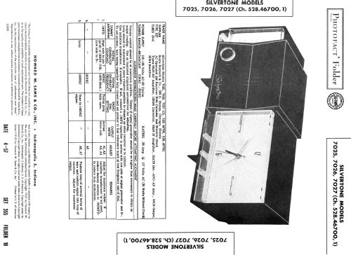 Silvertone 7025 Ch= 528.46700; Sears, Roebuck & Co. (ID = 1848483) Radio