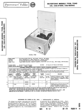 Silvertone 7038 Ch= 528.47500; Sears, Roebuck & Co. (ID = 3055941) Radio