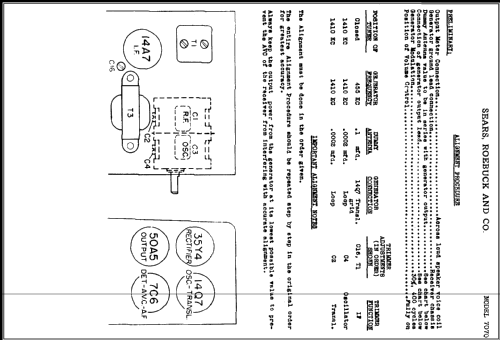 Silvertone 7070 Ch= 101.817; Sears, Roebuck & Co. (ID = 404884) Radio