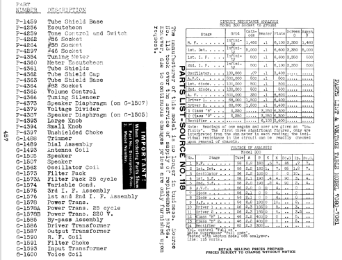 Silvertone 7080 ; Sears, Roebuck & Co. (ID = 1342741) Radio