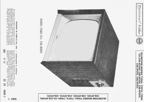 Silvertone 7106A Ch= 528.49200; Sears, Roebuck & Co. (ID = 2470325) Télévision